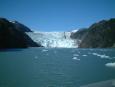 The actively calving face of the Holgate Glacier