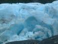 Exit Glacier's brilliant blue ice was carved into fantastic shapes 
