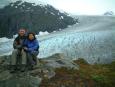 Nico and Keiko atop Exit Glacier