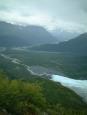 The base of the melting glacier becomes a river
that snakes all the way into Resurrection Bay