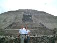 In front of the awesome Pyramid of the Sun