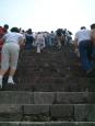 Crowds hurry to the top to absorb pyramidal energy