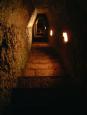 Ascending the hot, claustrophobic staircase inside El Castillo