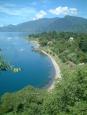 View of Lake Atitlan from the road to Santa Caterina