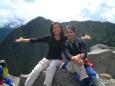 Keiko and Radhika, triumphant on the summit of Huayna Picchu