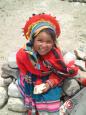 Cheeky girl at the tiny settlement Patawasi