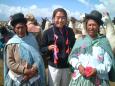 Keiko schmoozes with the San Juan locals