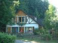 Typical Swiss architecture house on Lake Nahuel Huapi