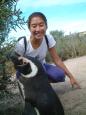 Keiko meets the penguins
