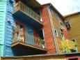 Multicoloured paint adorns the dwellings in Caminito
