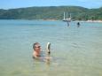 Cooling off on Praia Tartaruga