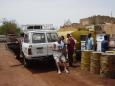 Fueling up in Mopti for our 4-day expedition to Timbuktu and Dogon Country 
