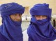 Tim dresses up with a Tuareg tribesman