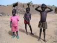 Children in the tiny village of Kounde