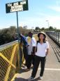 Keiko crosses the bridge to Zimbabwe
