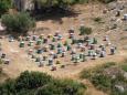 Beehives at Melidoni beach