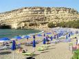 Old Roman catacomb caves at Matala beach