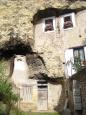 Dwellings carved into ancient rock