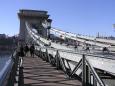 Keiko admires the engineering design of the Chain Bridge