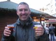 Warming up with steaming hot glhwein