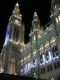 The Wien Rathaus (Town Hall), lit up for Christmas