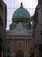 View of the Hofburg Palace from the upmarket Kohlmarkt shopping street