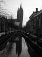 Delft's alarmingly tilted ancient cathedral tower