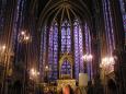 An expanse of extraordinary stained-glass adorns St. Chapelle cathedral