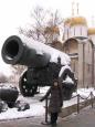 Keiko poses next to the monstrous Czar Cannon at the Kremlin
(It has never been fired!)
