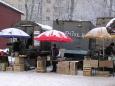Various produce stalls at the markets