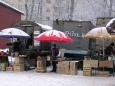 Various produce stalls at the markets