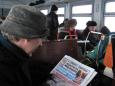 Nico tries to read the papers on the way to Sergiev Posad