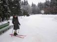 Keiko explores the local ski scene in her regular clothes